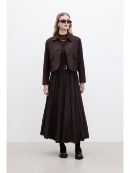 Pılıse Maxı Acı Kahve Etek