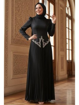 Boncuk Detaylı Siyah 55141s