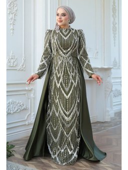 Boncuk İşlemeli Kuyruklu Haki 51923hk