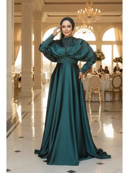 Boncuk İşlemeli Yeşil 22451y