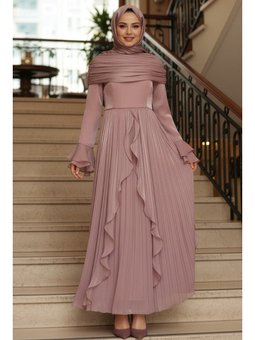 Fırfır Detaylı Gül Kurusu 53981gk