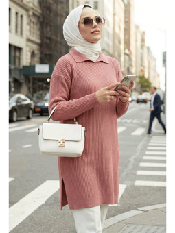 Fitilli Gül Kurusu Triko Tunik 65903gk