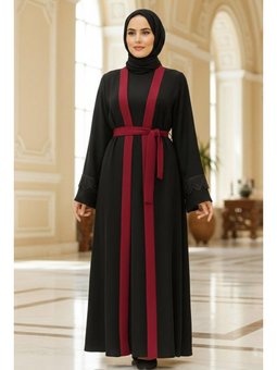 Kemerli Bordo Abaya 55440br