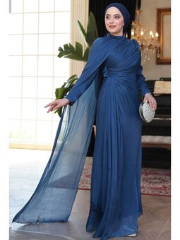 Pelerin Detaylı Lacivert 52142l