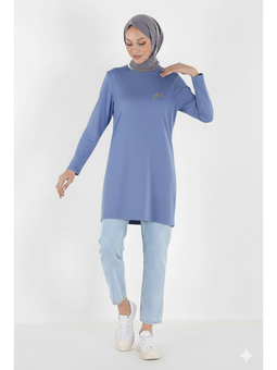 1451_nakışlı Basic Tunik