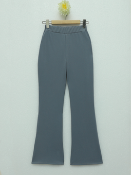 İthal Kumaş İspanyol Paça Gri Pantolon