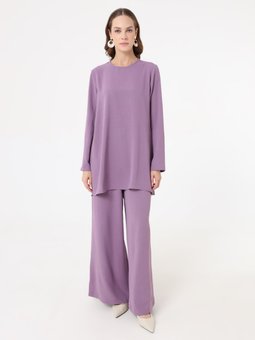 Aerobin Basic Tunik & Pantolon İkili Mor Takım