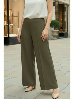 Likralı Scuba Koyu Haki Pantolon