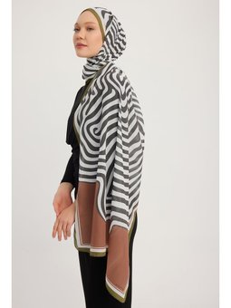 Yaşam İzi Kahverengi Efilia Desenli 70x190 Cm Şal