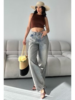 Bıyık Baggy Açık Tınt Kot Pantolon Açik Kahve Tint