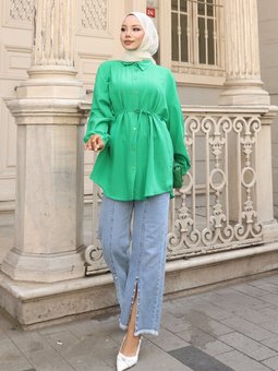 Yeşil Oversize Gömlek