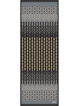 Desenli Kesik Elyaf Seri Şal Askısı İle Birlikte Gri Antrasit