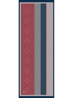 Desenli Verona Seri Askısı İle Birlikte 72x200 Cm Lacivert Bordo Şal