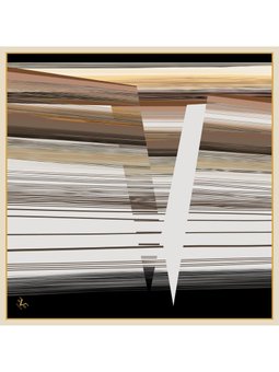 Geometrik Desen Gold Seri Twill Askısı İle Birlikte 90x90 Cm Bej Eşarp Vizon