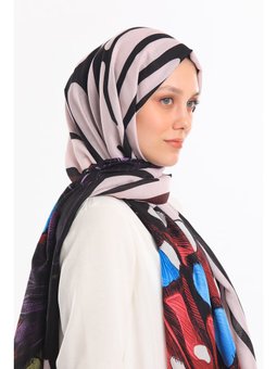 Kelebek Desen Pavia Seri Eşarp Askısı İle Birlikte 75x200 Cm Bordo Şal Fes