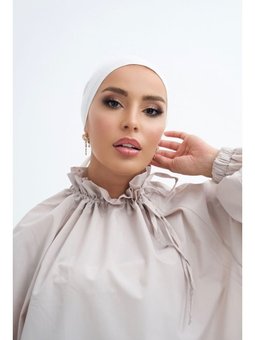 Solid Colors Lyocell Seri Bağlamalı Bone Optik Beyaz