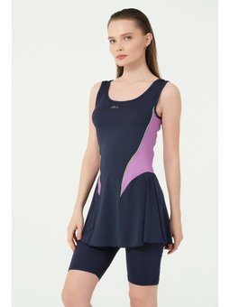 Biye Süslemeli Sıfır Kol Yarı Kapalı Mayo