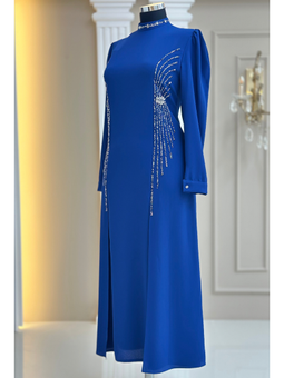 Duru İndigo Abiye Elbise