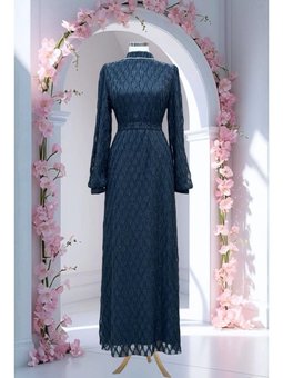 Ravza Abiye Elbise Antrasit