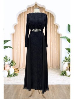 Sare Siyah Abiye Elbise