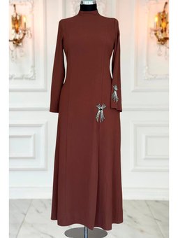 Tuay Kahverengi Abiye Elbise