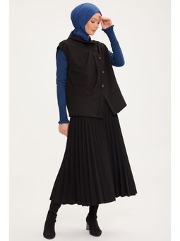 Asimetrik Modal Siyah Yelek