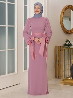 Firuze Pudra Abiye Elbise