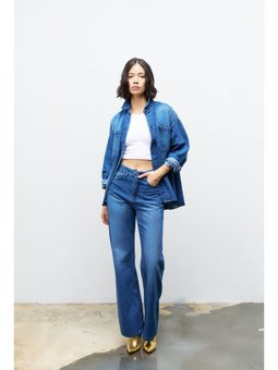 Cotton Gömlek Takım Koyu Mavi Pantolon