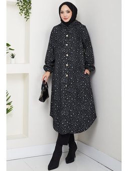 Algın Düğmeli Kaşe Gri Kap