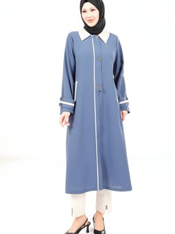 İndigo Giy Çık Yakalı Kap