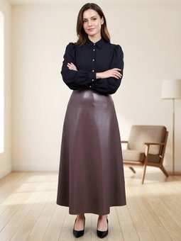 Kahverengi Deri Etek