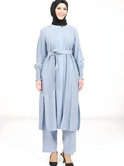 Mavi Alt Üst Kuşaklı Takım