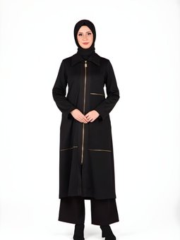 Siyah Fermuar Detaylı Giyçık