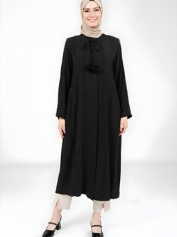 Siyah İnci Detaylı Giy Çık Kap