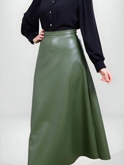 Yeşil Deri Etek