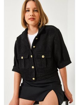 Kısa Kollu Siyah Ceket