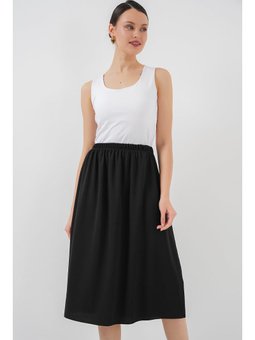 Uzun Siyah Etek Astarı Jüpon
