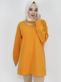 Oranj İki İp Kumaş Zincir Detaylı Tunik