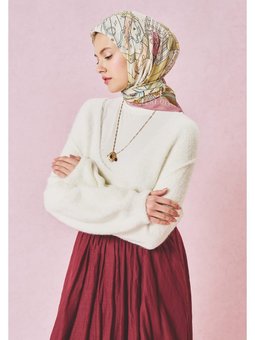 A Cındırella's Desen Floş Viskon Eşarp Pınk Dream