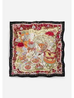 A Cındırella's Dream Desen Floş Viskon Eşarp Black Swan