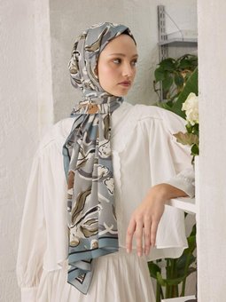 Aspen Desen Mavi Şal