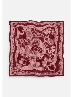 Eternal Love Desen Floş Viskon Eşarp Pınk Rose