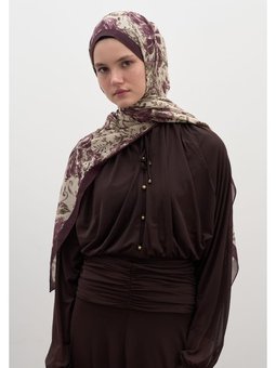 Felıcıe Desen Mürdüm Şal