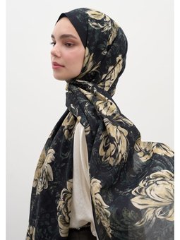 Felıcıe Desen Siyah Şal