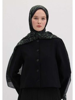 Freesıa Desen Yeşil Şal