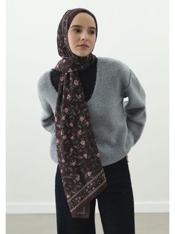Leana Desenli Pamuk Viskon Şal Erik Çürüğü