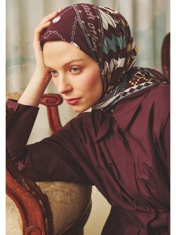 Lıttle Love Dream Desen Floş Viskon Eşarp Cherry