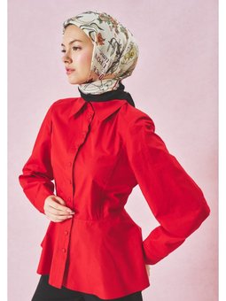 Once Upon A Love Desen Floş Viskon Eşarp Black Passıon