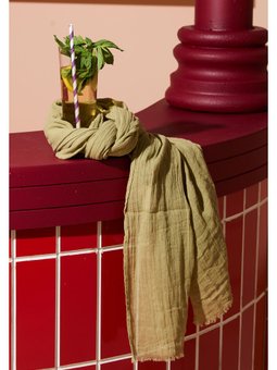 Pamuklu Keten Şal Mint Tea