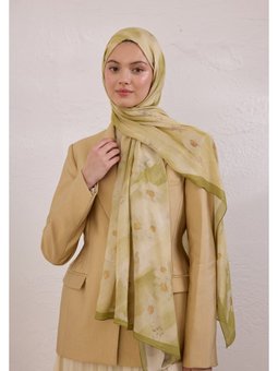 Soft Daısy Desen Rami Şal Adaçayı